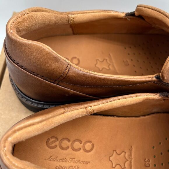 Ecco Holton Apron Slip-On Amber Brown EU 39 US 5 Mens/Boys - Picture 5 of 10